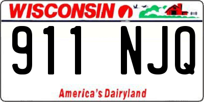 WI license plate 911NJQ