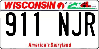 WI license plate 911NJR