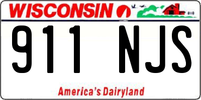 WI license plate 911NJS