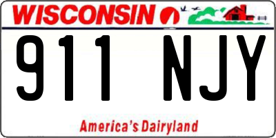 WI license plate 911NJY