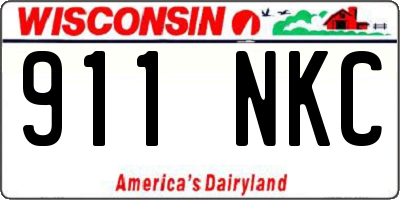WI license plate 911NKC