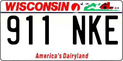 WI license plate 911NKE