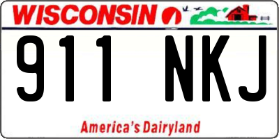 WI license plate 911NKJ