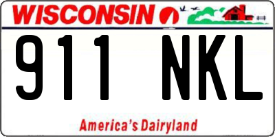 WI license plate 911NKL