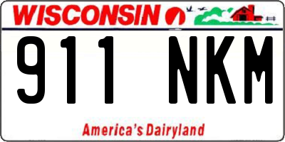 WI license plate 911NKM
