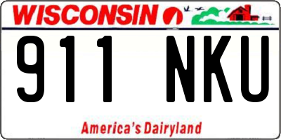 WI license plate 911NKU