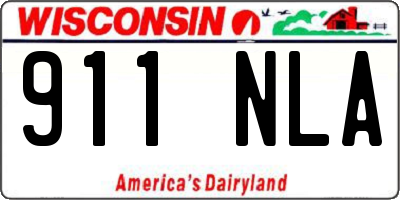 WI license plate 911NLA