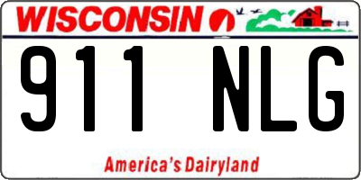 WI license plate 911NLG