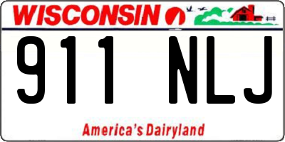 WI license plate 911NLJ
