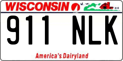 WI license plate 911NLK
