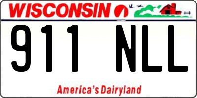 WI license plate 911NLL
