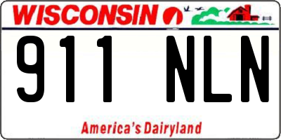 WI license plate 911NLN