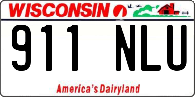 WI license plate 911NLU