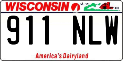 WI license plate 911NLW
