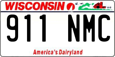 WI license plate 911NMC