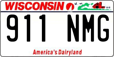 WI license plate 911NMG