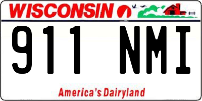 WI license plate 911NMI