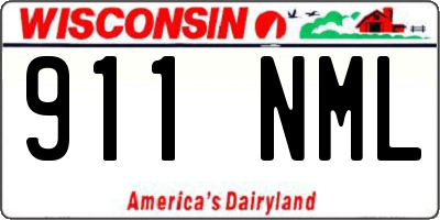 WI license plate 911NML