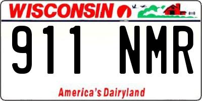 WI license plate 911NMR