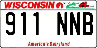 WI license plate 911NNB