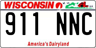 WI license plate 911NNC
