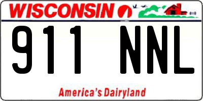 WI license plate 911NNL