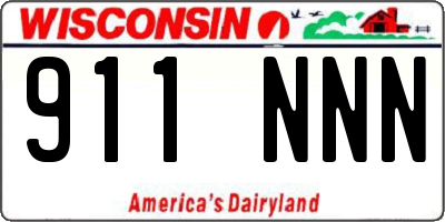 WI license plate 911NNN