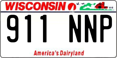 WI license plate 911NNP