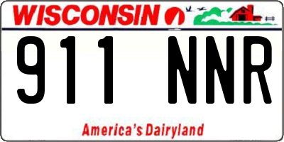 WI license plate 911NNR