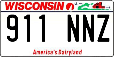 WI license plate 911NNZ