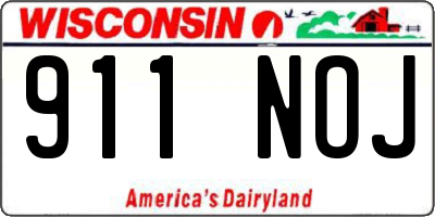 WI license plate 911NOJ