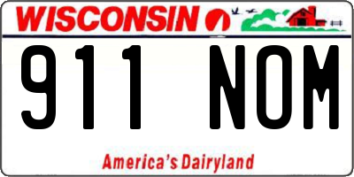 WI license plate 911NOM