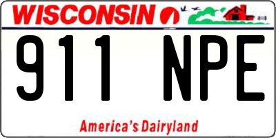 WI license plate 911NPE