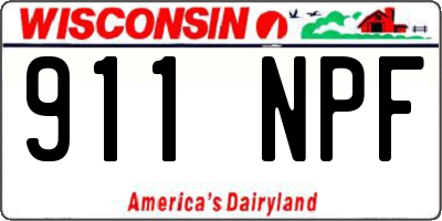 WI license plate 911NPF