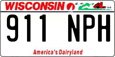 WI license plate 911NPH