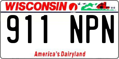 WI license plate 911NPN