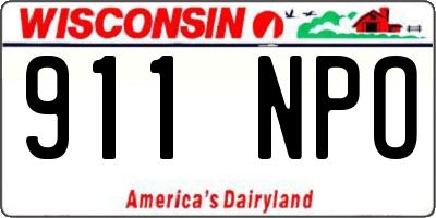 WI license plate 911NPO