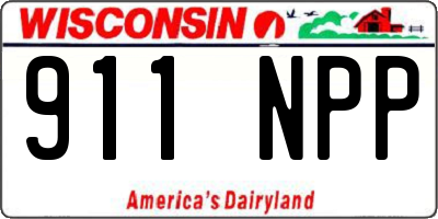 WI license plate 911NPP