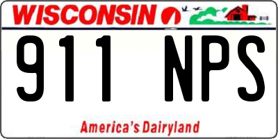 WI license plate 911NPS
