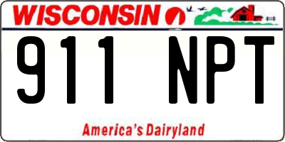 WI license plate 911NPT