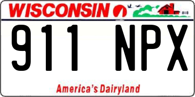 WI license plate 911NPX