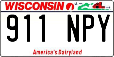 WI license plate 911NPY