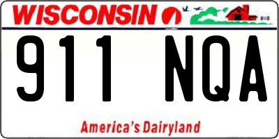 WI license plate 911NQA