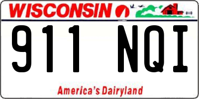 WI license plate 911NQI