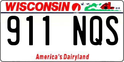 WI license plate 911NQS
