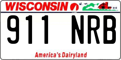 WI license plate 911NRB