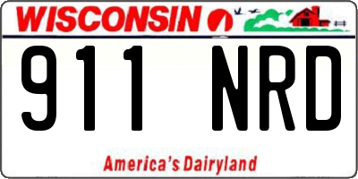 WI license plate 911NRD
