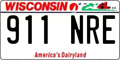WI license plate 911NRE