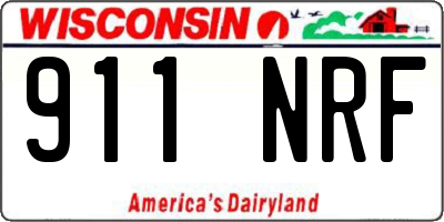 WI license plate 911NRF
