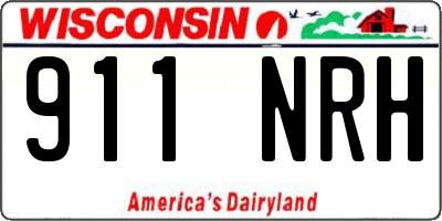 WI license plate 911NRH